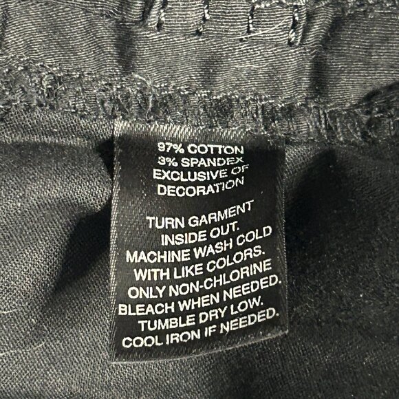 WHITE HOUSE BLACK MARKET Pants Womens 10 Black Cargo Adjustable Utility Stretch - Picture 7 of 10